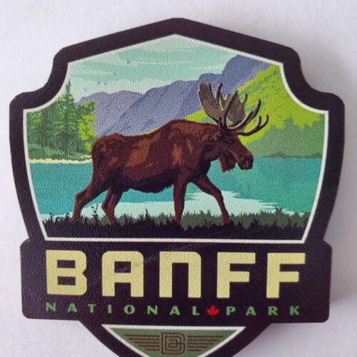 Patch showing a moose in Banff National Park.